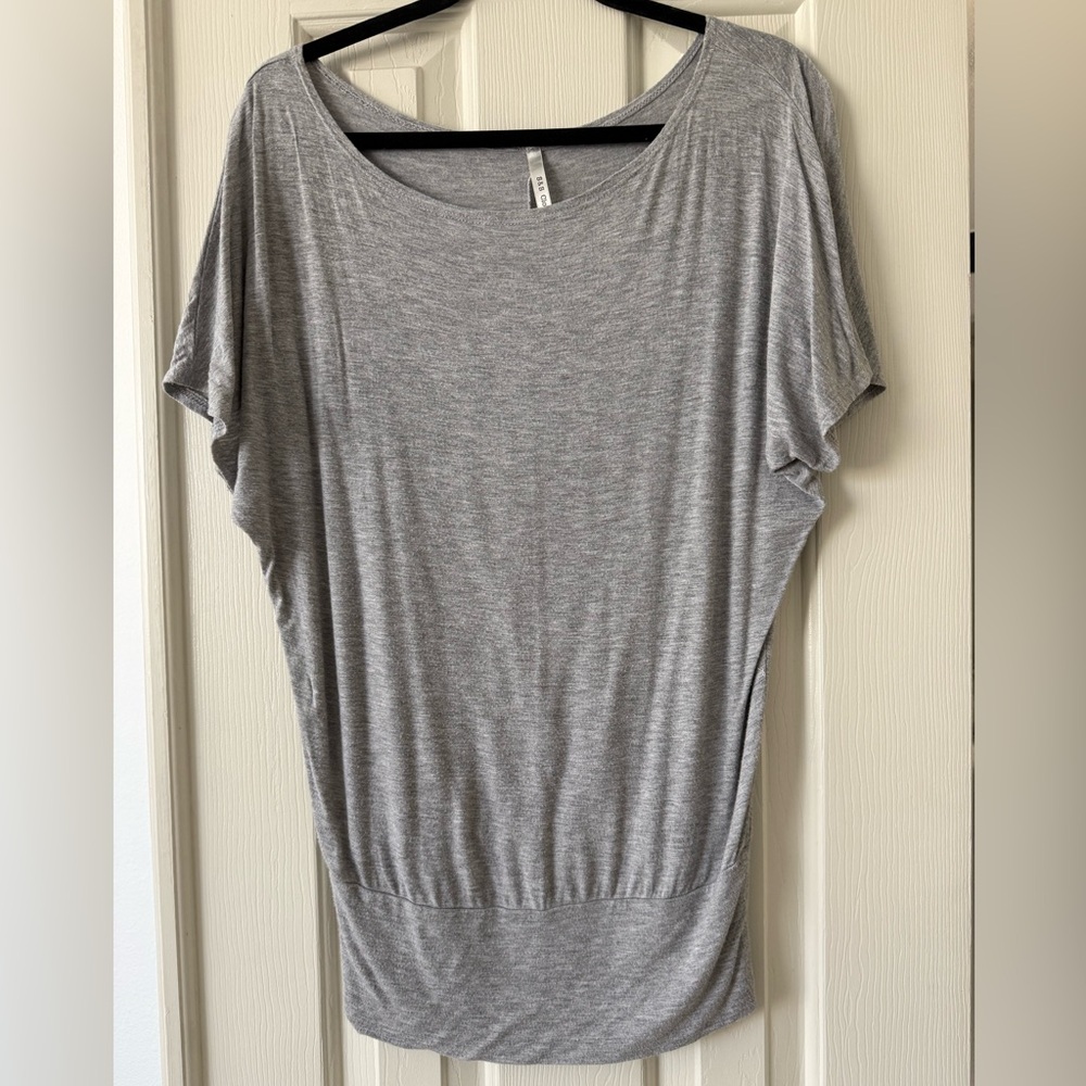S & S Clothing Grey Off The Shoulder Shirt
